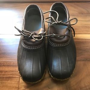 LL Bean women’s boots, rubber moc size 10